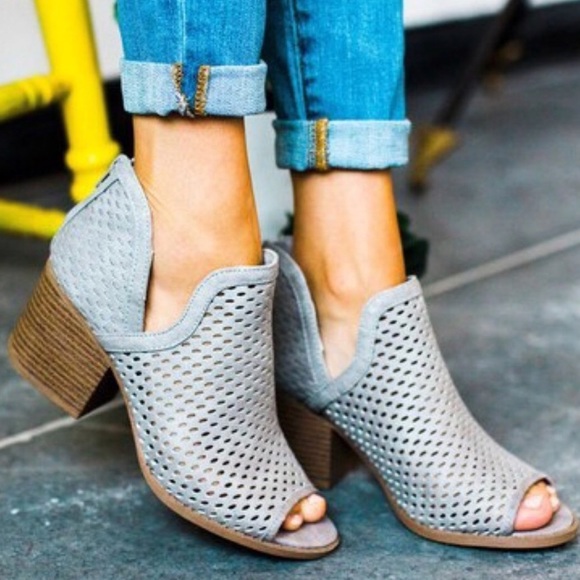 MADISON Peep Toe Ankle Booties - Picture 2 of 4